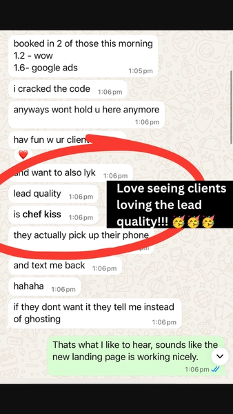 Client testimonial