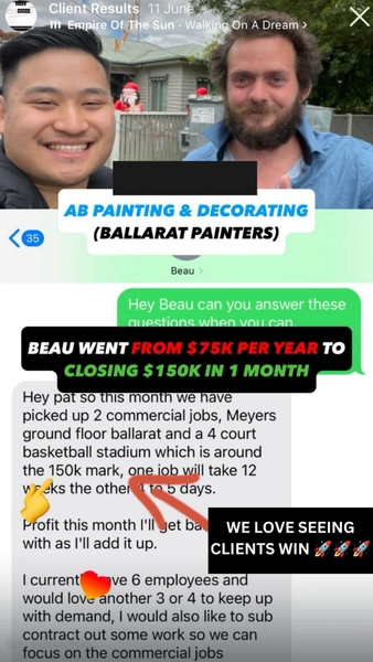 Client testimonial