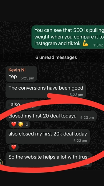 Client testimonial