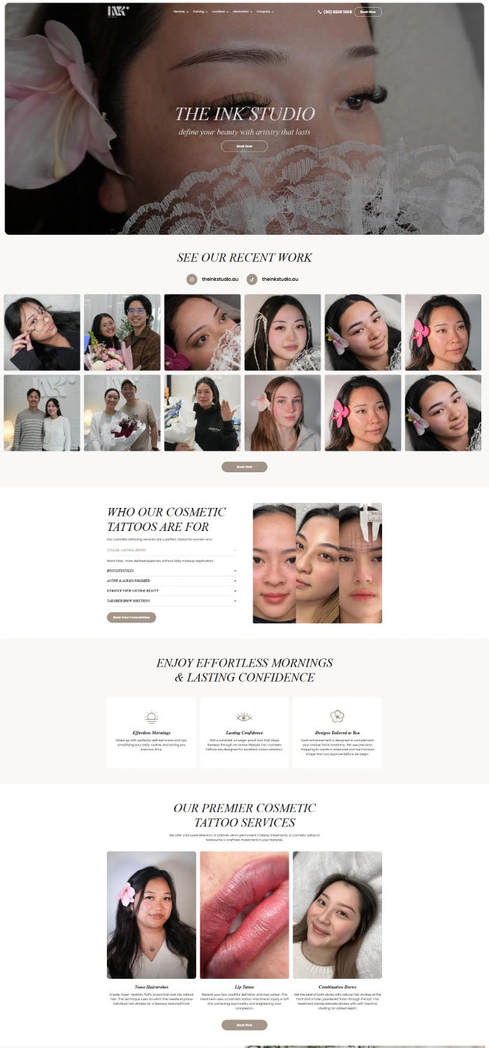 The Ink Studio website
