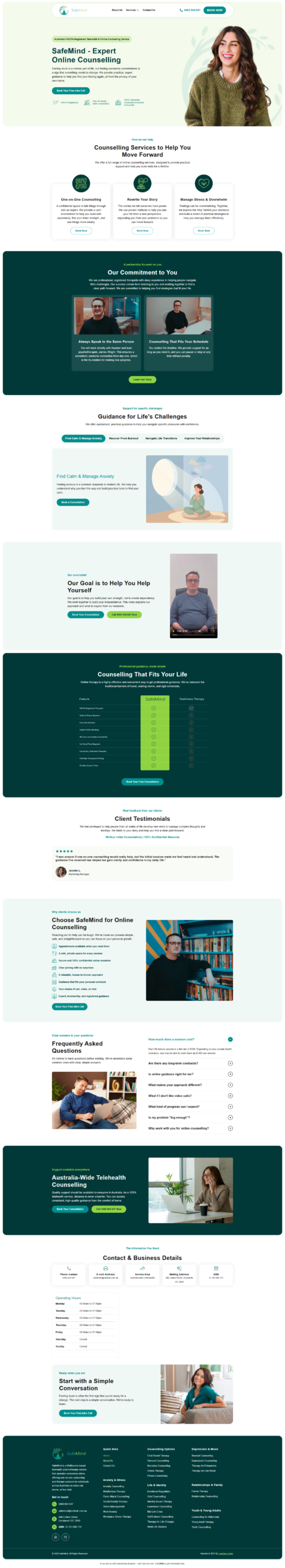 SafeMind website
