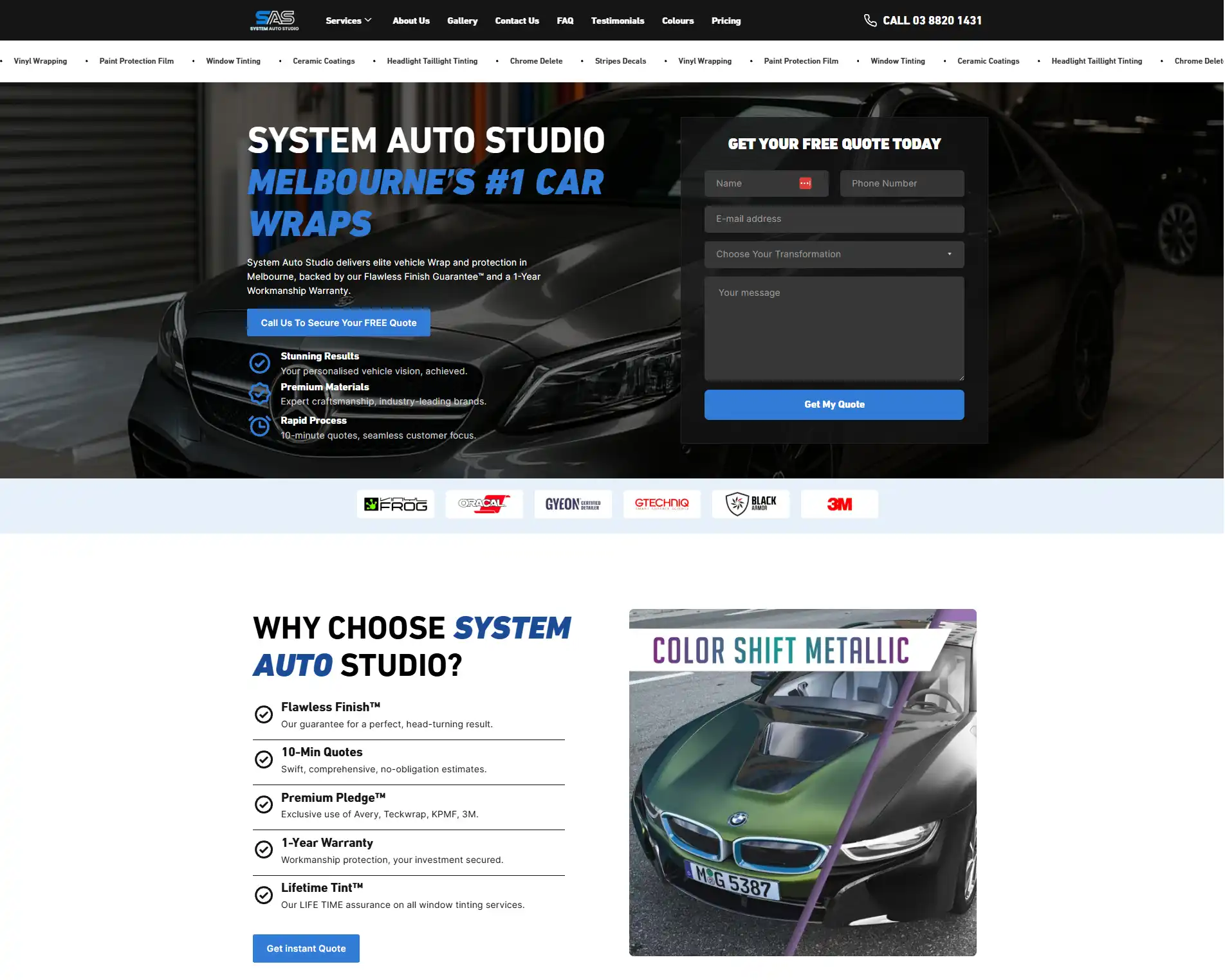 System Auto Studio website